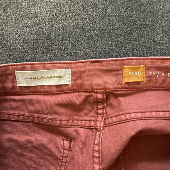 Pilcro and the Letterpress Red Denim STET Skinny Jeans sz 29 - Picture 4 of 9